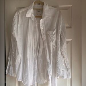 Abercrombie & Fitch Oversized Linear Textured Shirt